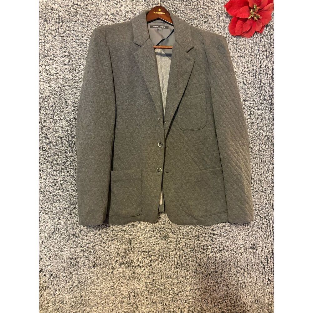 Slate & Stone Men's Gray Blazer XL Single-Breasted Two-Button